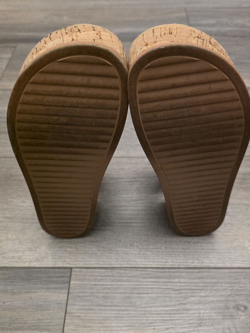 Anne Klein Violette Cognac Leather Platform Wedge Sandals – Size 9 - Picture 6 of 8